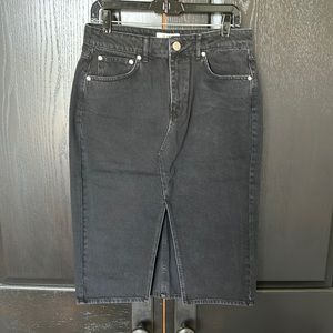 Just Female black denim skirt. New with tags. Size 40.